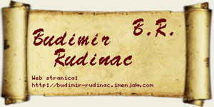 Budimir Rudinac vizit kartica